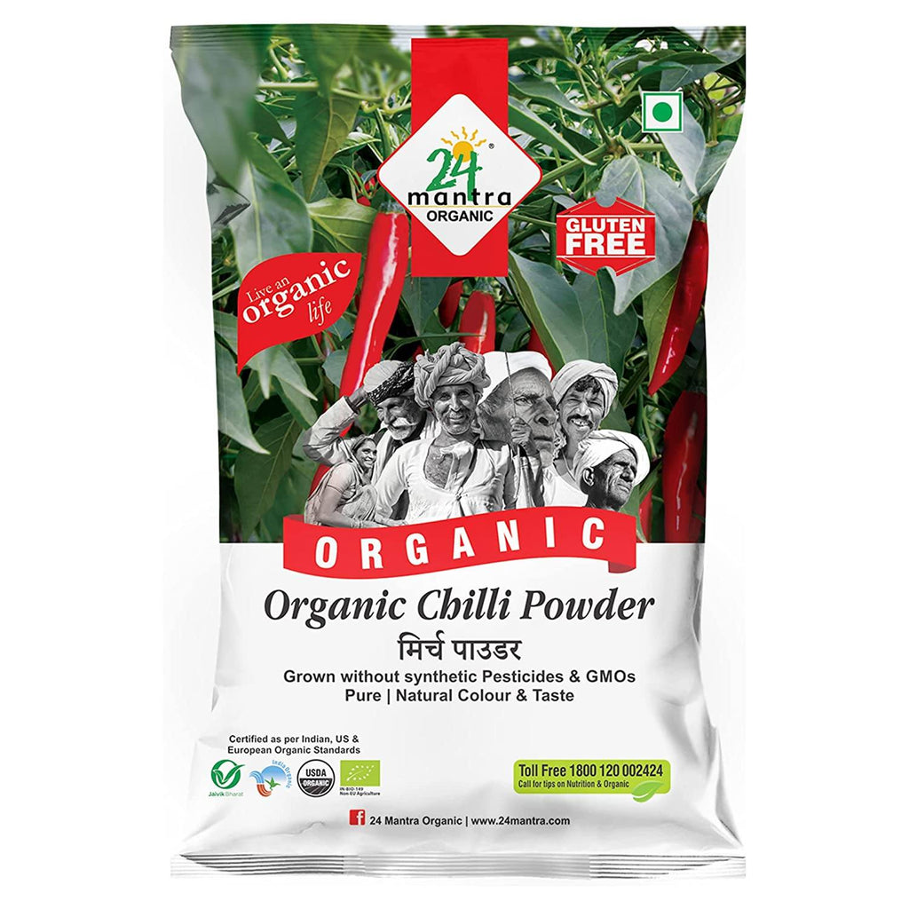 24 Mantra Organic Chilli Powder Spice 24 Mantra 3.5 Oz / 100 g 