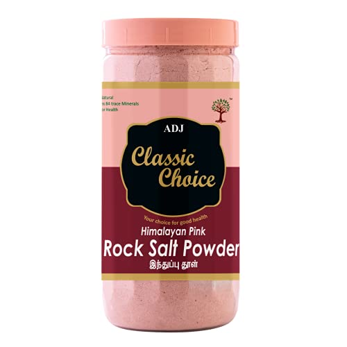 A.D.J CLASSIC CHOICE Himalayan Pink Rock Salt Powder Spices Sri Sairam Foods 1 KG 
