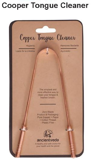 Ancient Veda Tongue Cleaner health Divine Supplies Copper 
