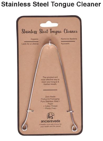 Ancient Veda Tongue Cleaner health Divine Supplies Stainless Steel 