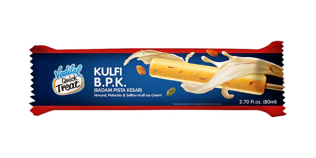 Cylindrical Kulfi - BPK Frozen Foods Vadilal 80 ml 