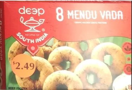 Deep Mendu Vada Frozen Foods Deep 10 Oz 8 pcs 