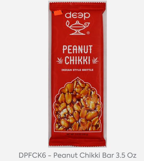 Deep Peanut Chikki Bar Snacks Deep 3.5 Oz / 100 g 