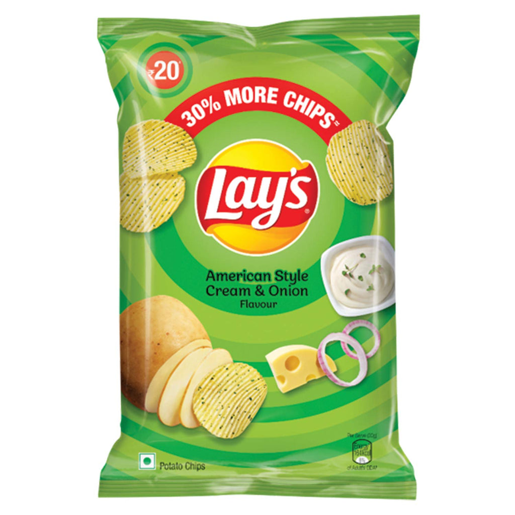 Lays Chips Snacks Sri Sairam Foods American Style Cream & Onion Flavour 