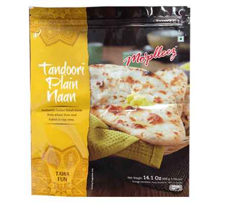 Mopleez Tandoori Plain Naan Frozen Foods Malabar 14.1 Oz 