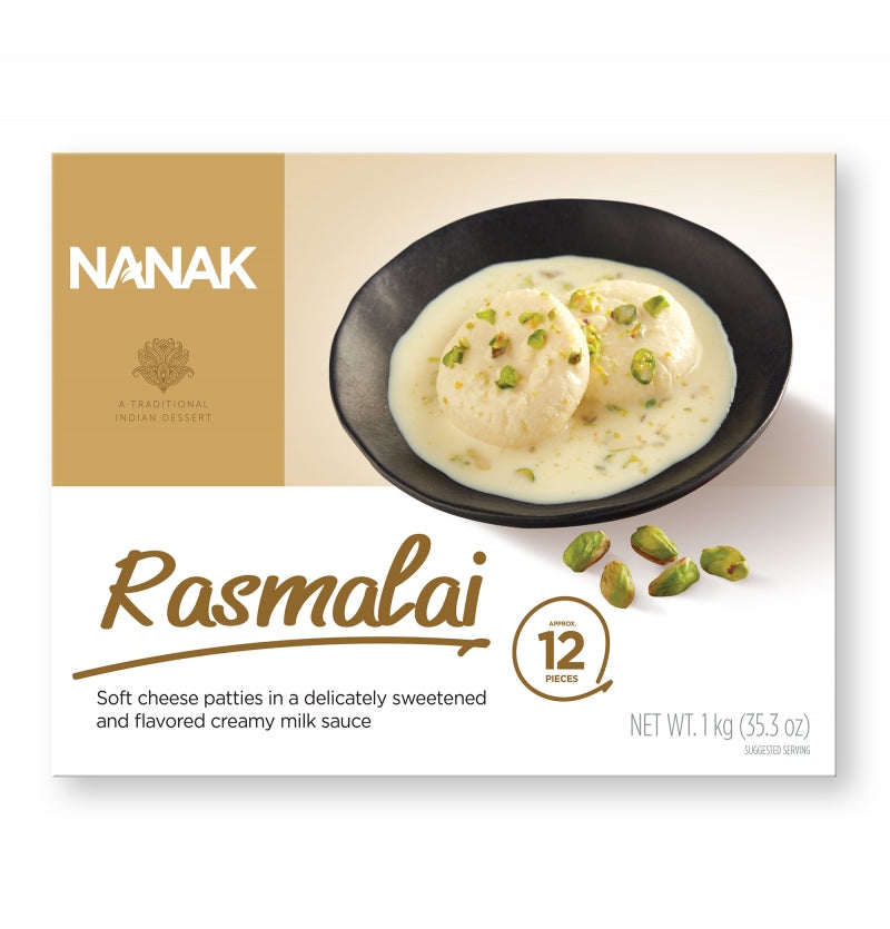 Nanak Rasmalai Frozen Food Gourmet Wala 1kg - 12 Pcs 