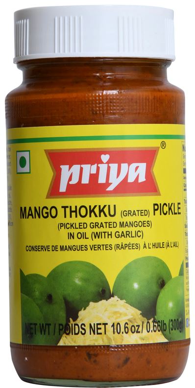 Priya Pickle Mango Thokku (With Garlic) Pickle Malabar 300 Grams 