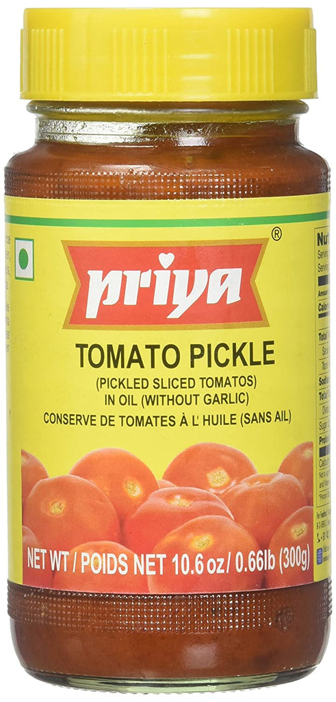 Priya Tomato Pickle without Garlic Pickle Malabar 300 Grams 