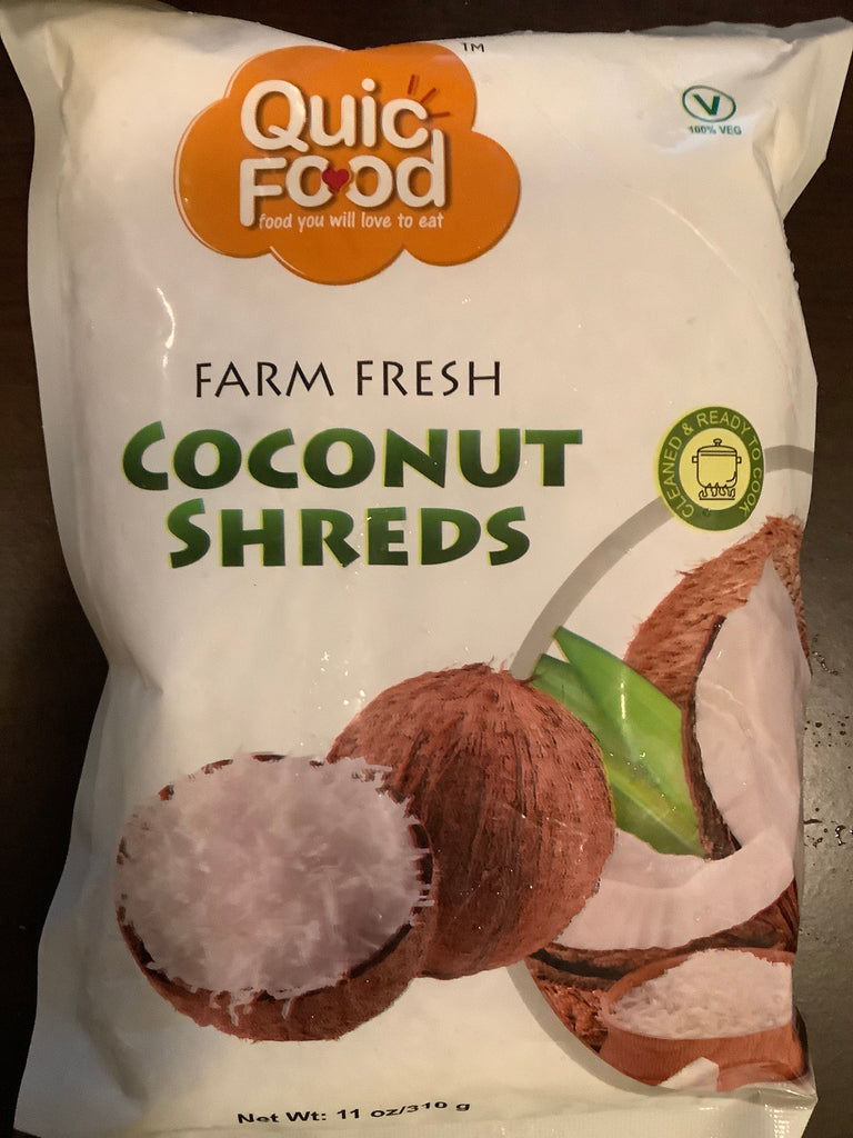 Quic Food, Farm Fresh Coconut Shreds Frozen Foods Gourmet Wala 11 Oz 