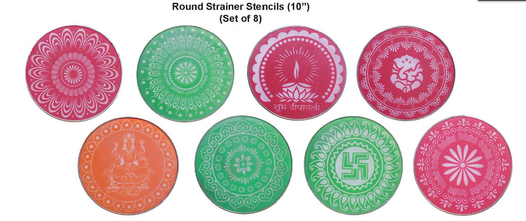 Rangoli Round Stencils Seasonal Divine Supplies 10 inches Per Piece 