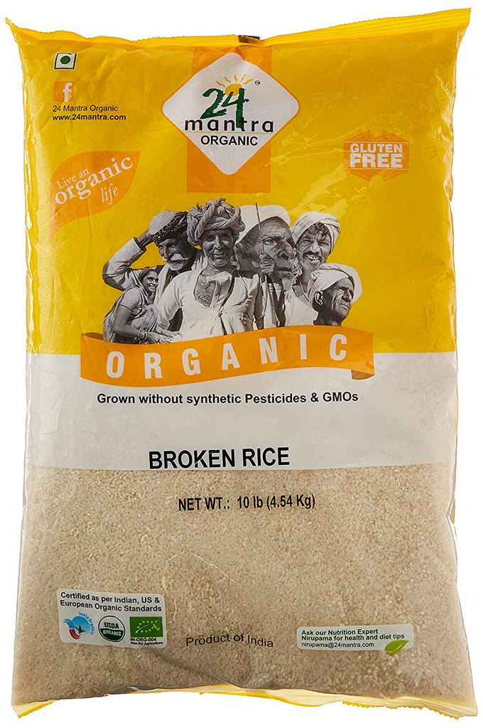 24 Mantra Organic Broken Rice Rice 24 Mantra 10lb 