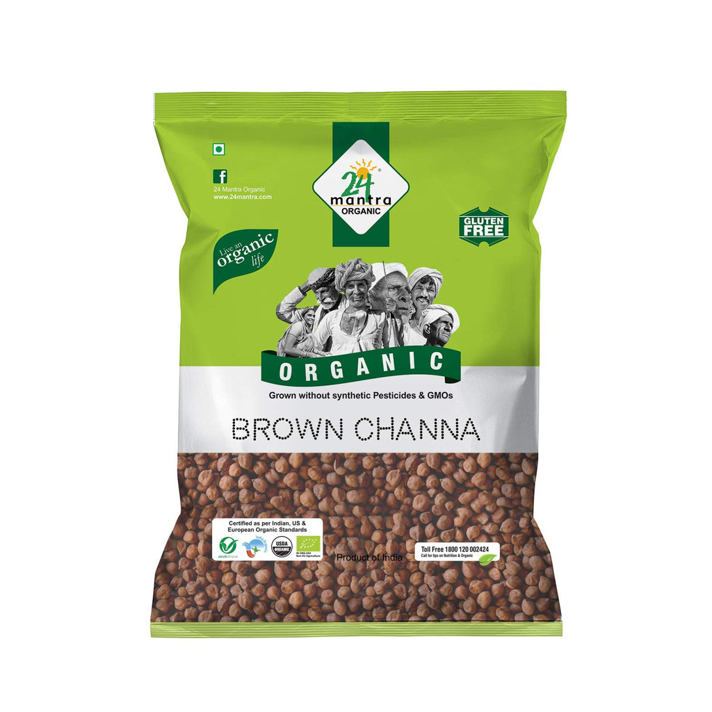 24 Mantra Organic Brown Chana - Kala Chana Lentil 24 Mantra 2 LB 