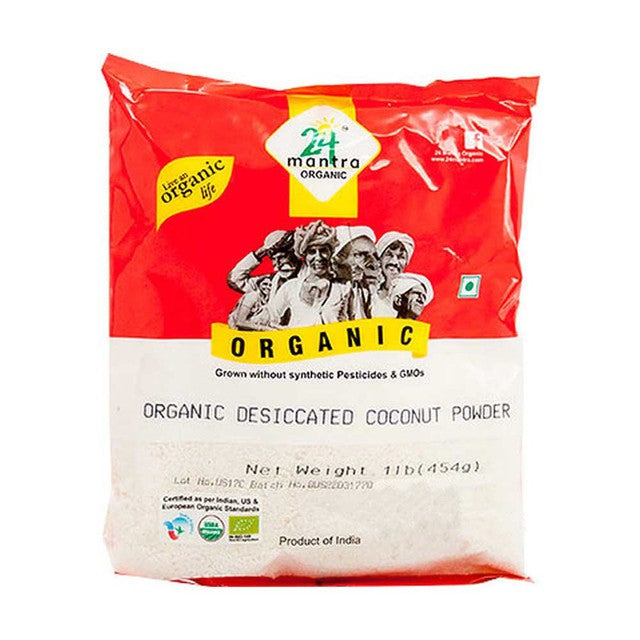 24 Mantra Organic Desiccated Coconut Powder Miscellaneous 24 Mantra 454 Grams 