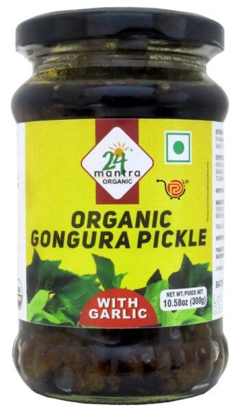 24 Mantra Organic Gongura Pickle Pickle 24 Mantra 300 Grams 