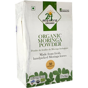 24 Mantra Organic Moringa (Drumstick) Leaf Powder Spice 24 Mantra 3.17 Oz / 90 g 