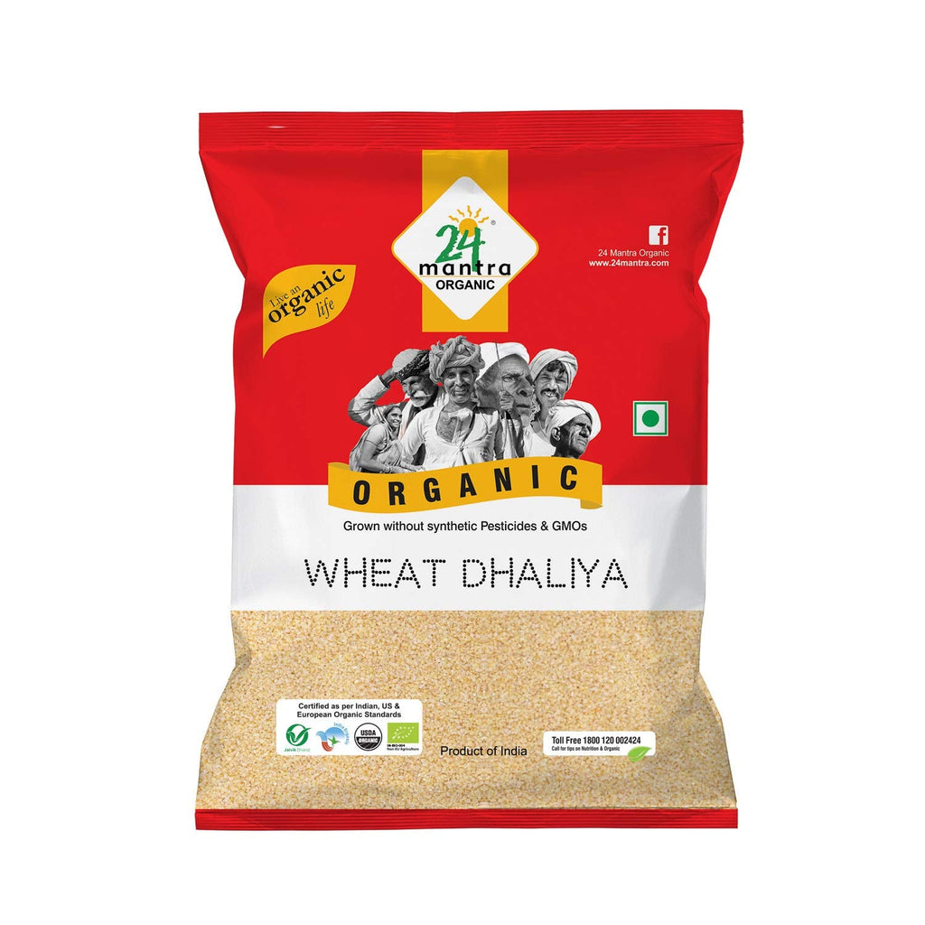 24 Mantra Organic Wheat Daliya Lentil 24 Mantra 2 LB 