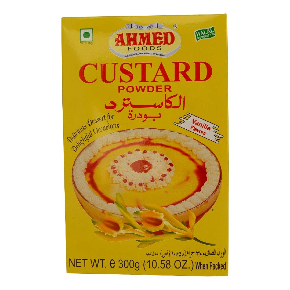 Ahmed Custard Powder - Vanilla Flavor Dessert Prayosha Spices 300 Grams 