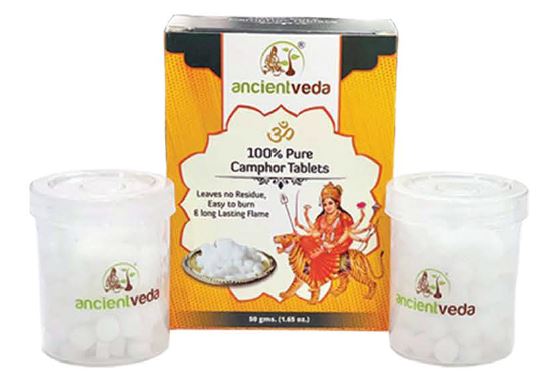 Ancient Veda Camphor Tablets puja Divine Supplies 50 Grams / 1.65 oz 