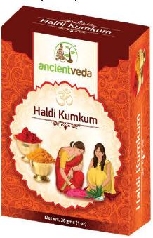 Ancient Veda Haldi Kumkum puja Divine Supplies 30 grams (1 Oz) 