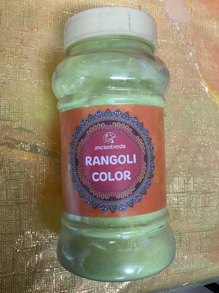 Ancient Veda - Rangoli Color Prayosha Spices Bright Green - 500 Grams 