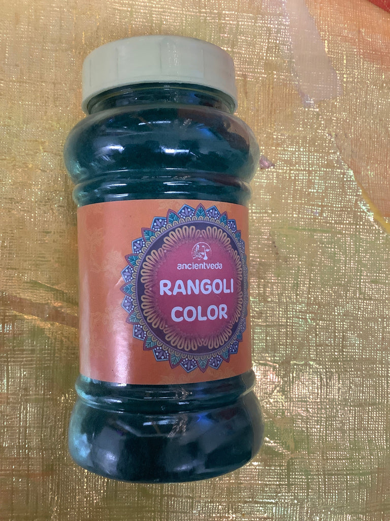 Ancient Veda - Rangoli Color Prayosha Spices Dark Green - 500 Grams 