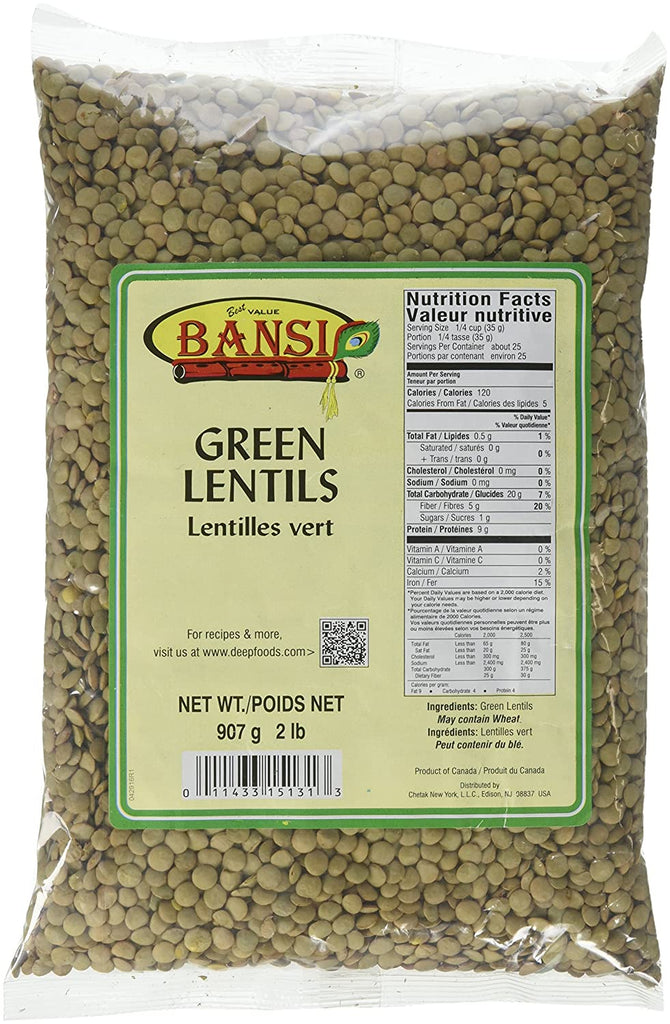 Bansi Dark Green Lentils Lentil Deep 2Lb 