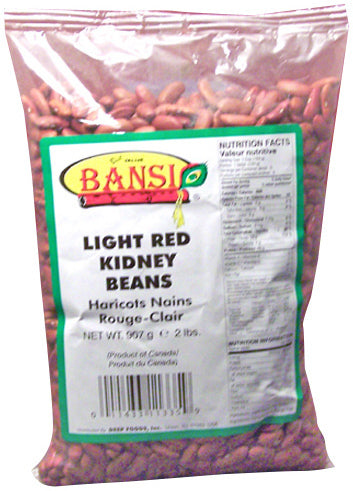 Bansi Light Kidney Beans (Rajma) Beans IndiaSuperMart 2 Lb 