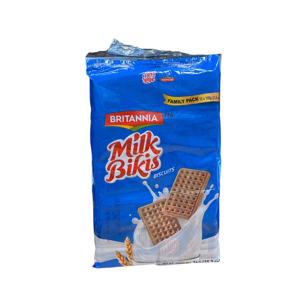 Britannia Milk Bikis Biscuits Pack of 10 Snacks Deep 35 oz / 992 g 