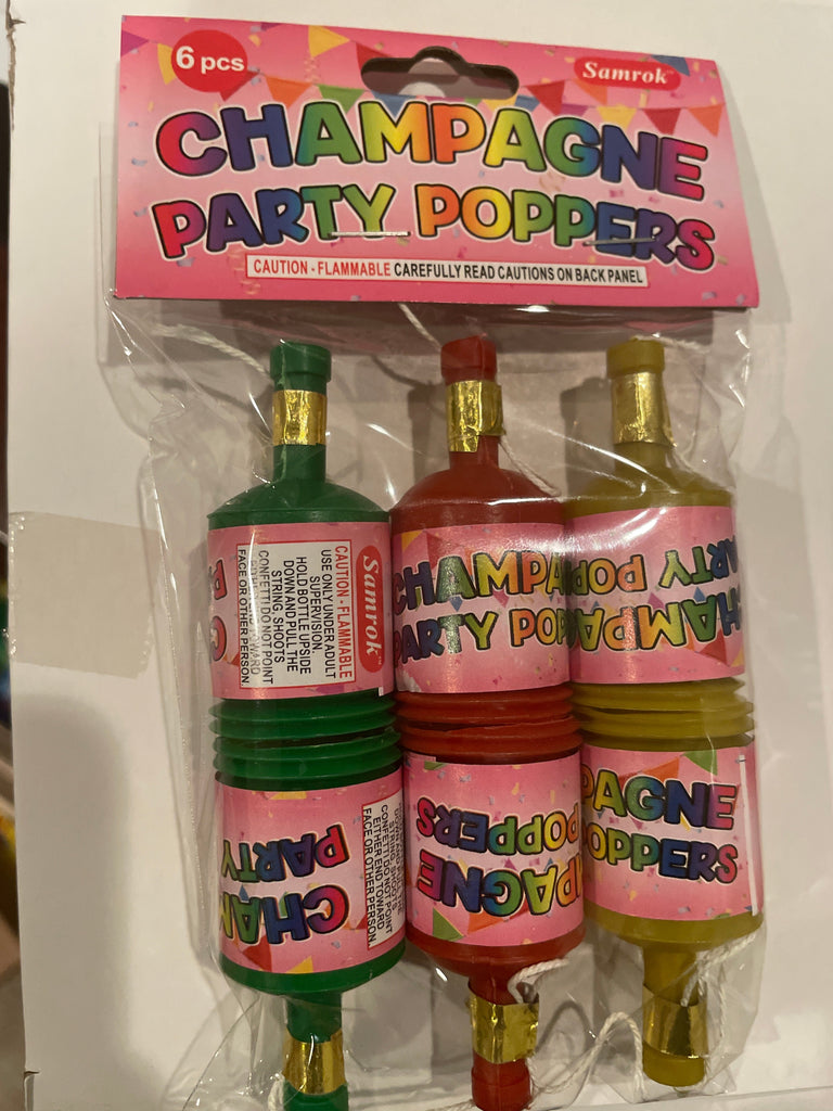 Champagne Party Poppers Fire Crackers Samrok 