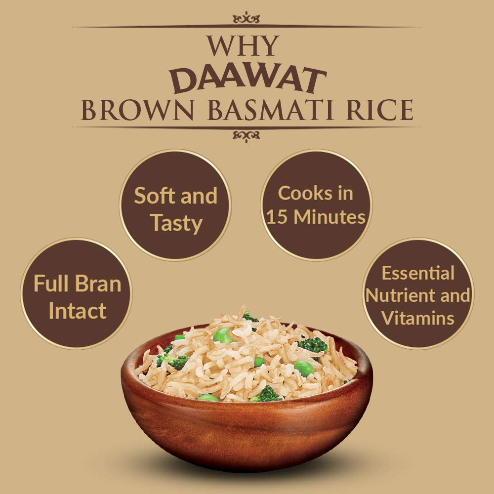 DAAWAT Brown Basmati Rice Rice Prayosha Spices 