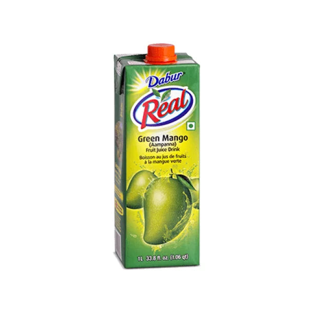 Dabur Real Green Mango Aampanna Fruit Juice Drink Juice Deep 1 Litr 