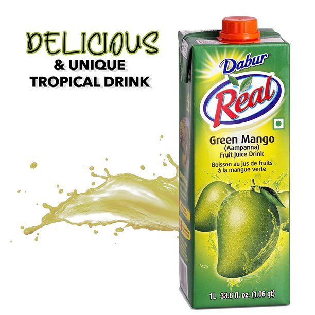 Dabur Real Green Mango Aampanna Fruit Juice Drink Juice Deep 