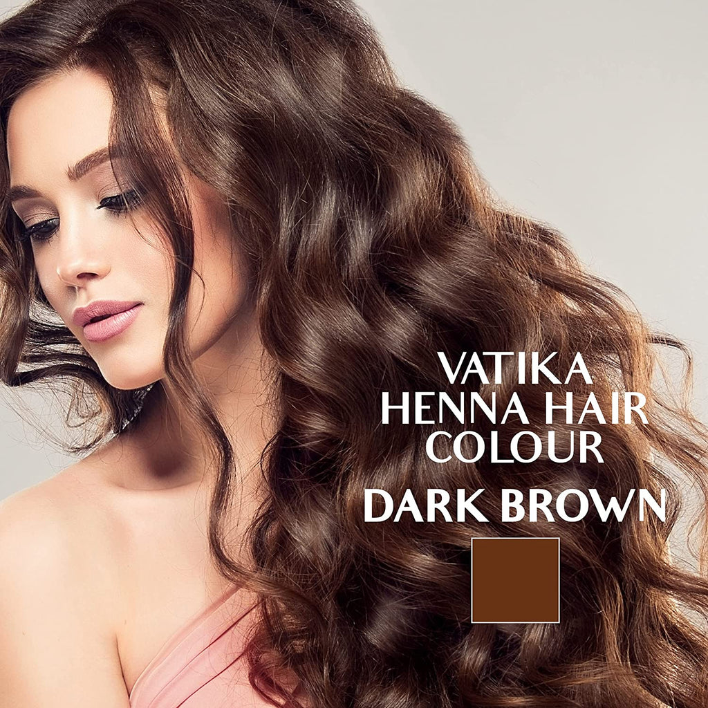 Dabur Vatika Henna Hair Color (Dark Brown) beauty Malabar 