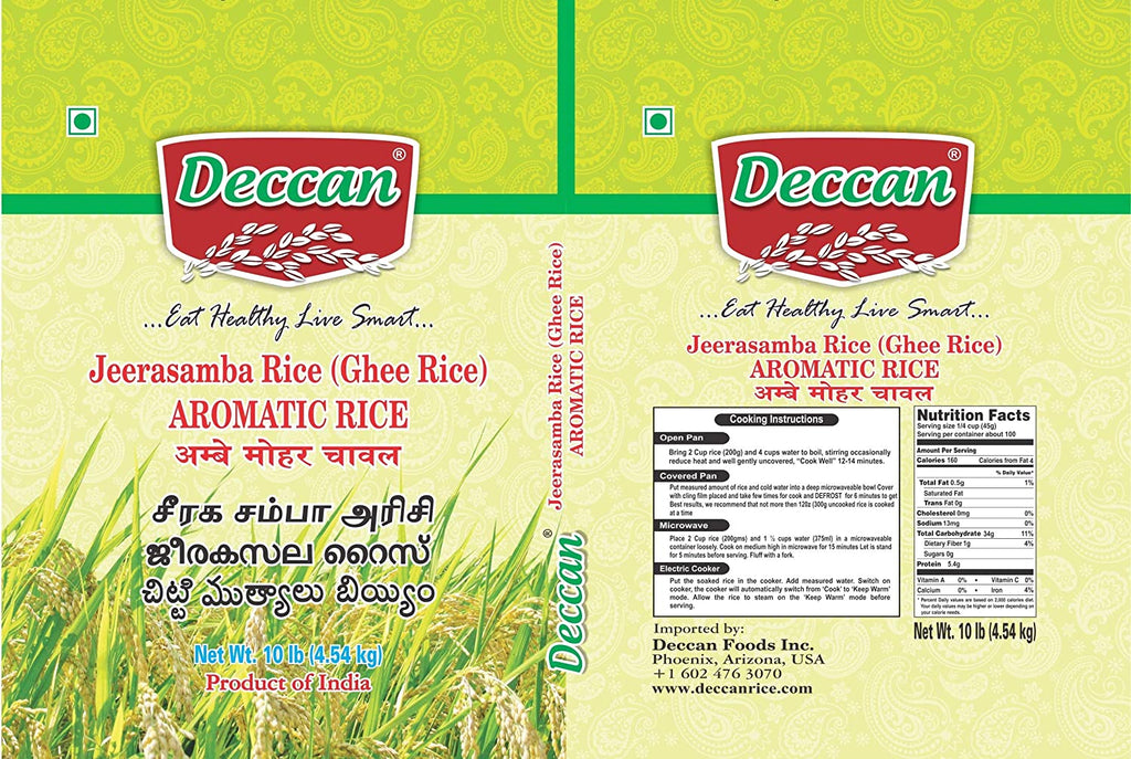 Deccan Jeera Samba Rice Rice Malabar 