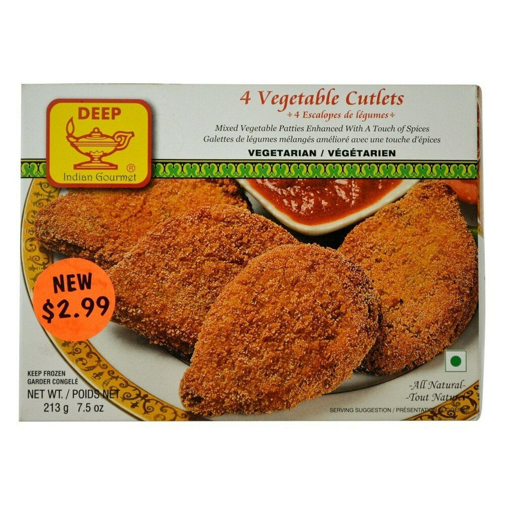 Deep Frozen Veg Cutlets Frozen Foods Deep 283 g / 10 Oz 4 counts 