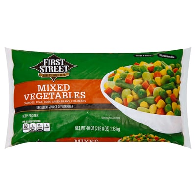 First Street, Mixed Vegetables Frozen Vegetables Smart & Final 2.5 LB 