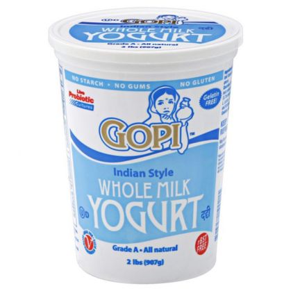 Gopi Yogurt Whole Milk Plain Yogurt Karoun 2Lb 