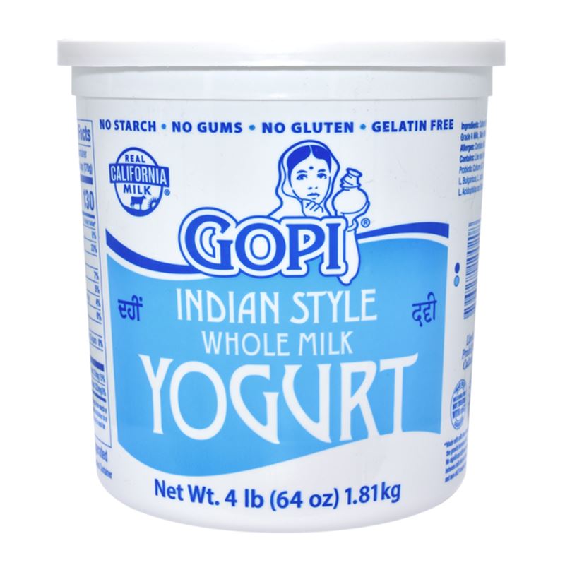 Gopi Yogurt Whole Milk Plain Yogurt Karoun 4 LB 
