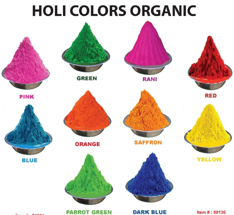 Gulaal Herbal Holi Color Seasonal Divine Supplies 200 Grams Mix and Match 