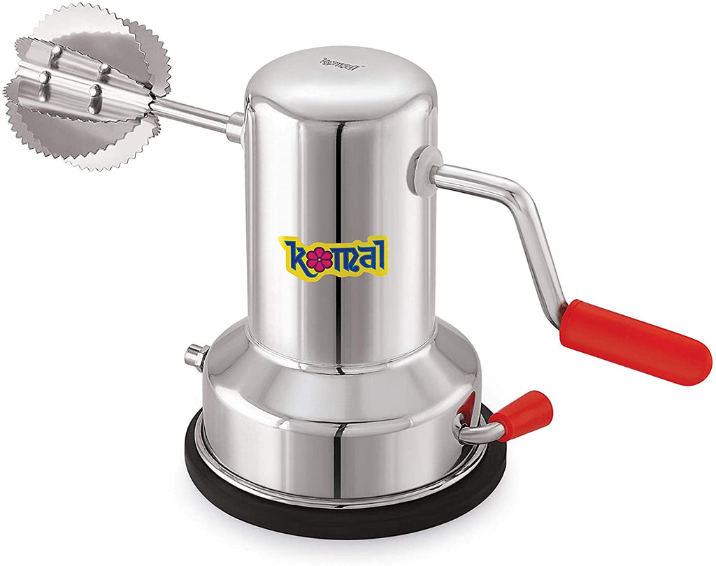Komal Stainless Steel Coconut Scrapper with Vaccum Base Cookware Sri Sairam Foods Steel Silver 