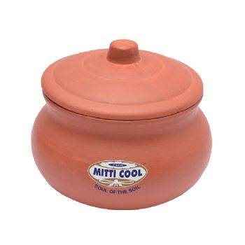 Mitti Cool Clay Pots Cookware Prayosha Spices Curd Pot with Cap 500 ml 