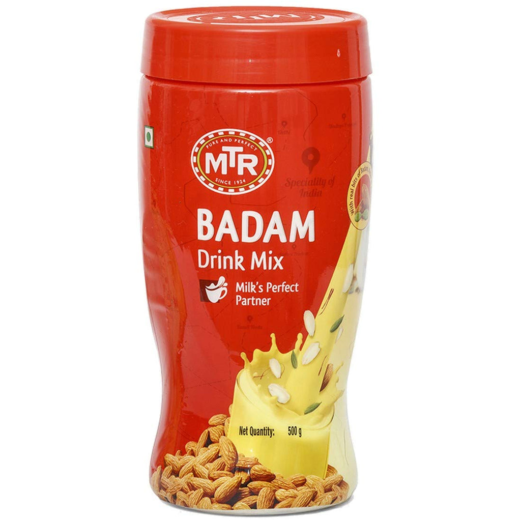 MTR Instant Badam Drink Mix Pet Jar Dessert Sri Sairam Foods 500 g 