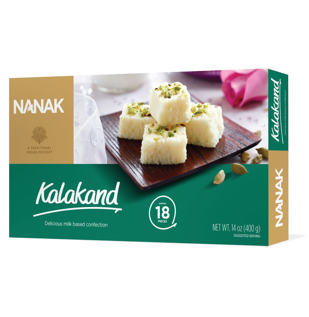Nanak Kalakand (Milk Fudge) Frozen Food Gourmet Wala 400g 18 Pcs 