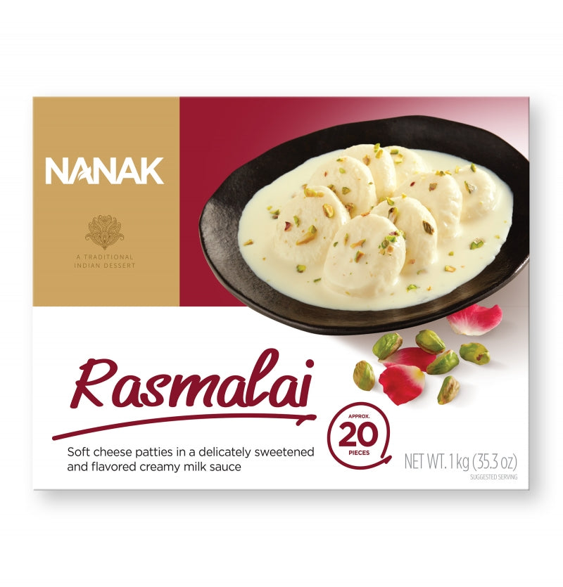 Nanak Rasmalai Frozen Food Gourmet Wala 1 Kg- 20 Pieces 