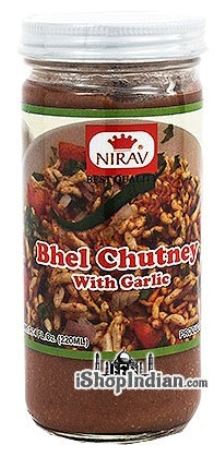 Nirav Bhel Weet Chutney with Garlic Instant Mix Prayosha Spices 220 ml 