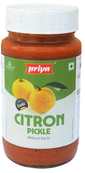 Priya Citron Pickle (Without Garlic) Pickle Sri Sairam Foods 300 Grams 