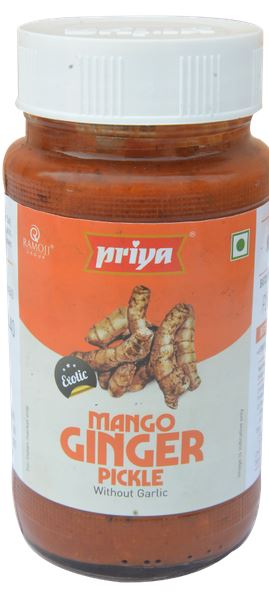 Priya Mango Ginger Pickle (Without Garlic) Pickle Sri Sairam Foods 300 Grams 