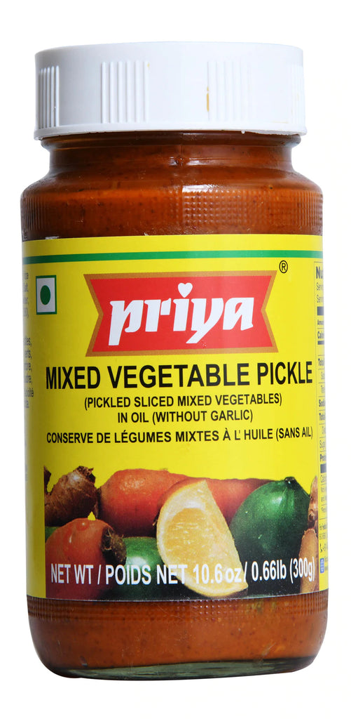 Priya Mixed Vegetable Pickle (without Garlic) Pickle Malabar 300 Grams 