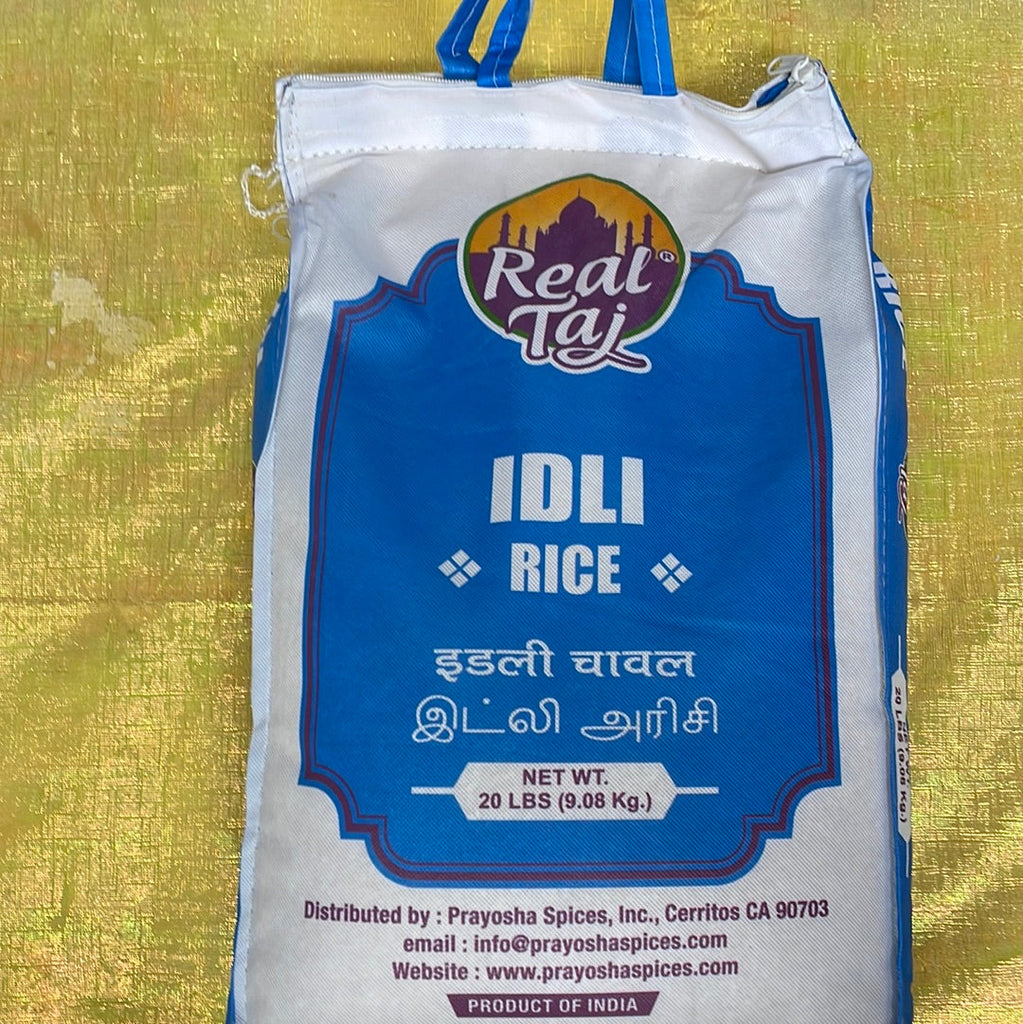 Real Taj Idli Rice Rice Prayosha Spices 20lb 