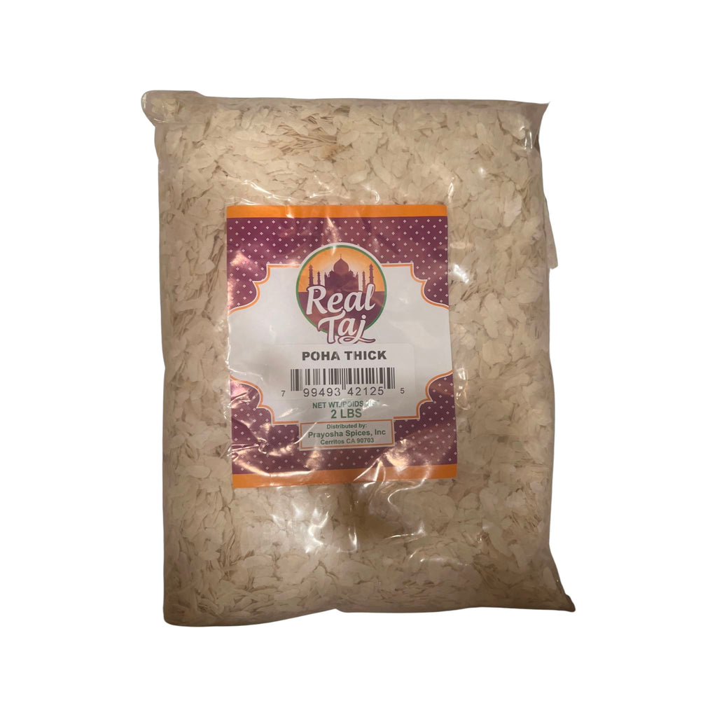 Real Taj Thick Poha Snacks Prayosha Spices 2 LB 